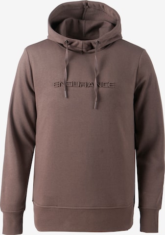 ENDURANCE Athletic Sweatshirt 'COLEN W' in Brown: front