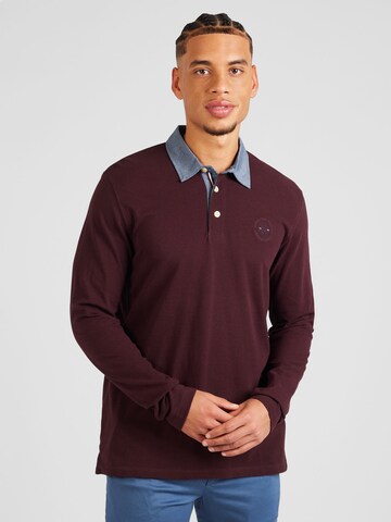 JACK & JONES Póló 'LEVI' - barna: elől