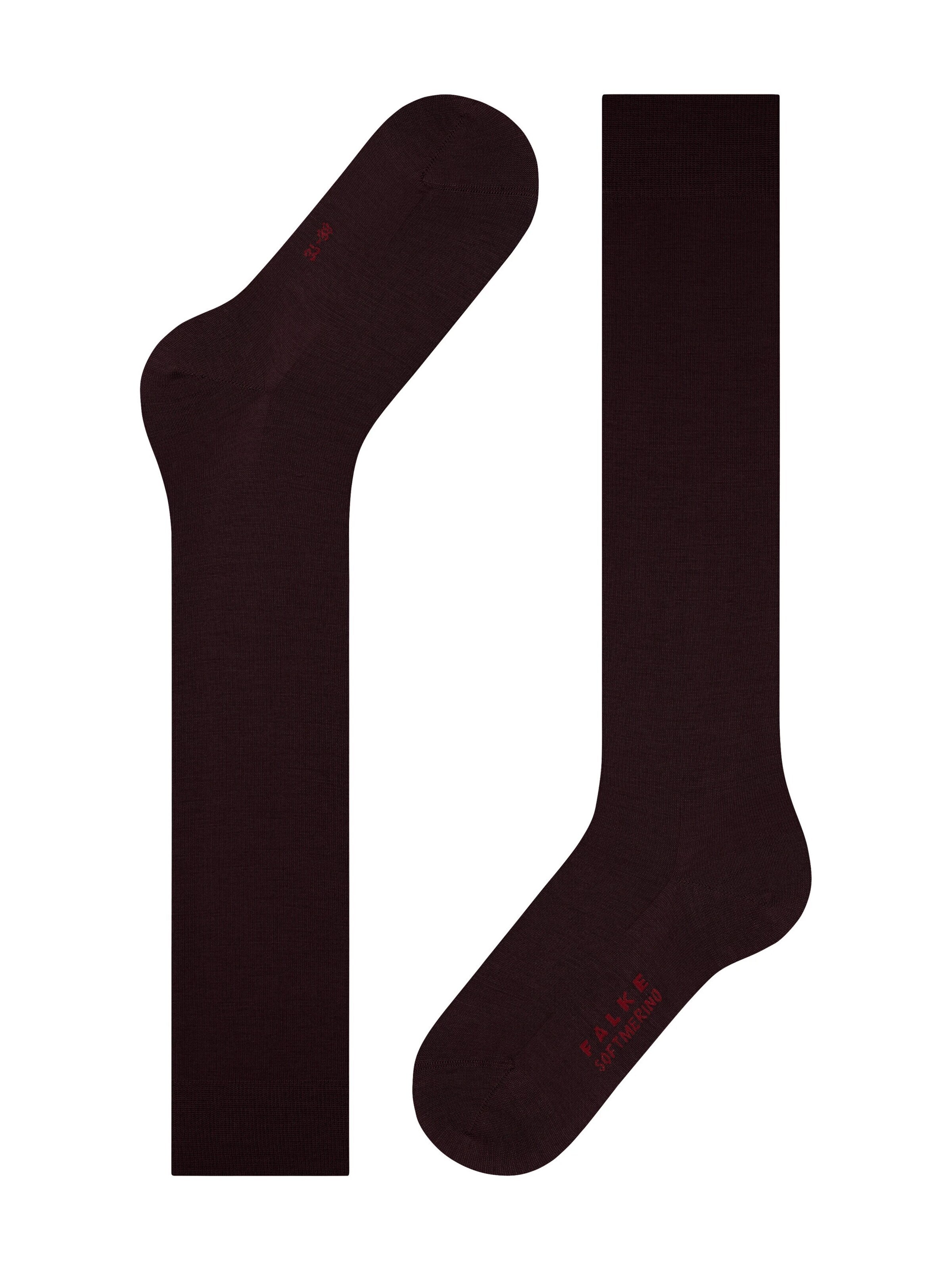 FALKE Knee High Socks 'Softmerino' in Red
