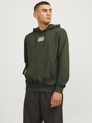 JACK & JONES Sweatshirt 'JJHAKKAI' i grøn: forside