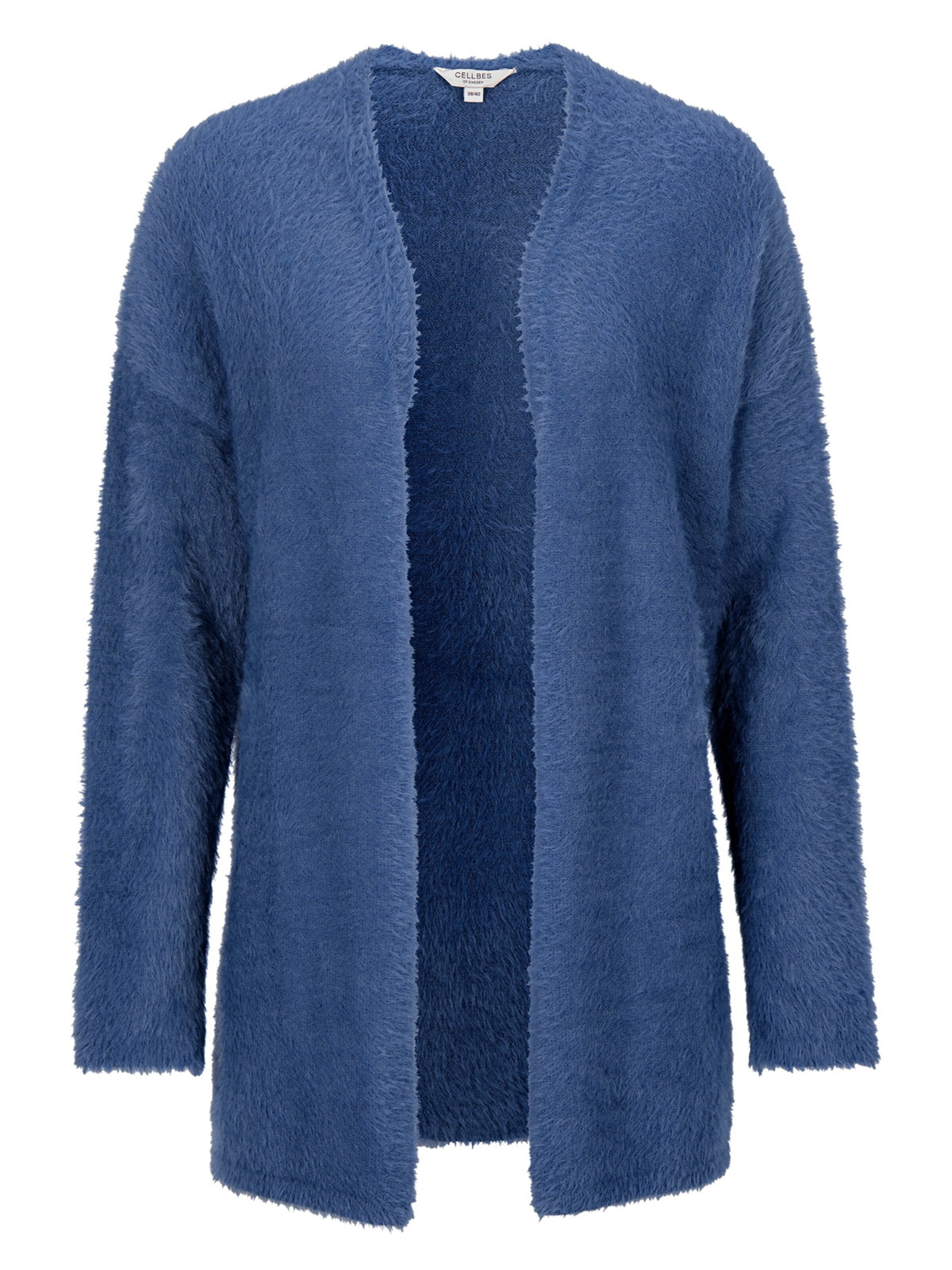 Cellbes of Sweden Gebreid vest in de kleur Blauw, Productweergave