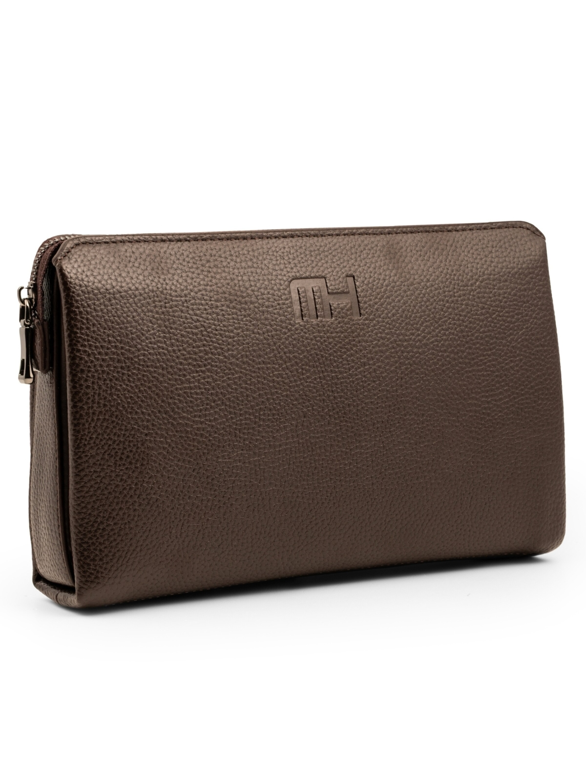 Moneyhold Clutch 'Compact' in Brown: front