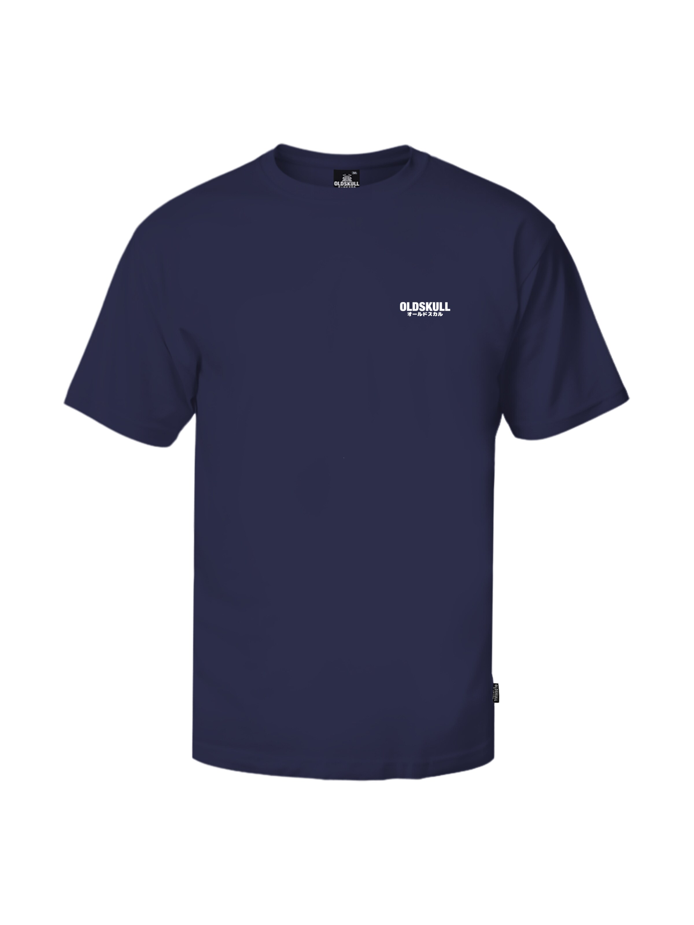 Oldskull Shirt in Blau: Vorderseite