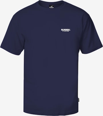 Oldskull Shirt in Blau: Vorderseite