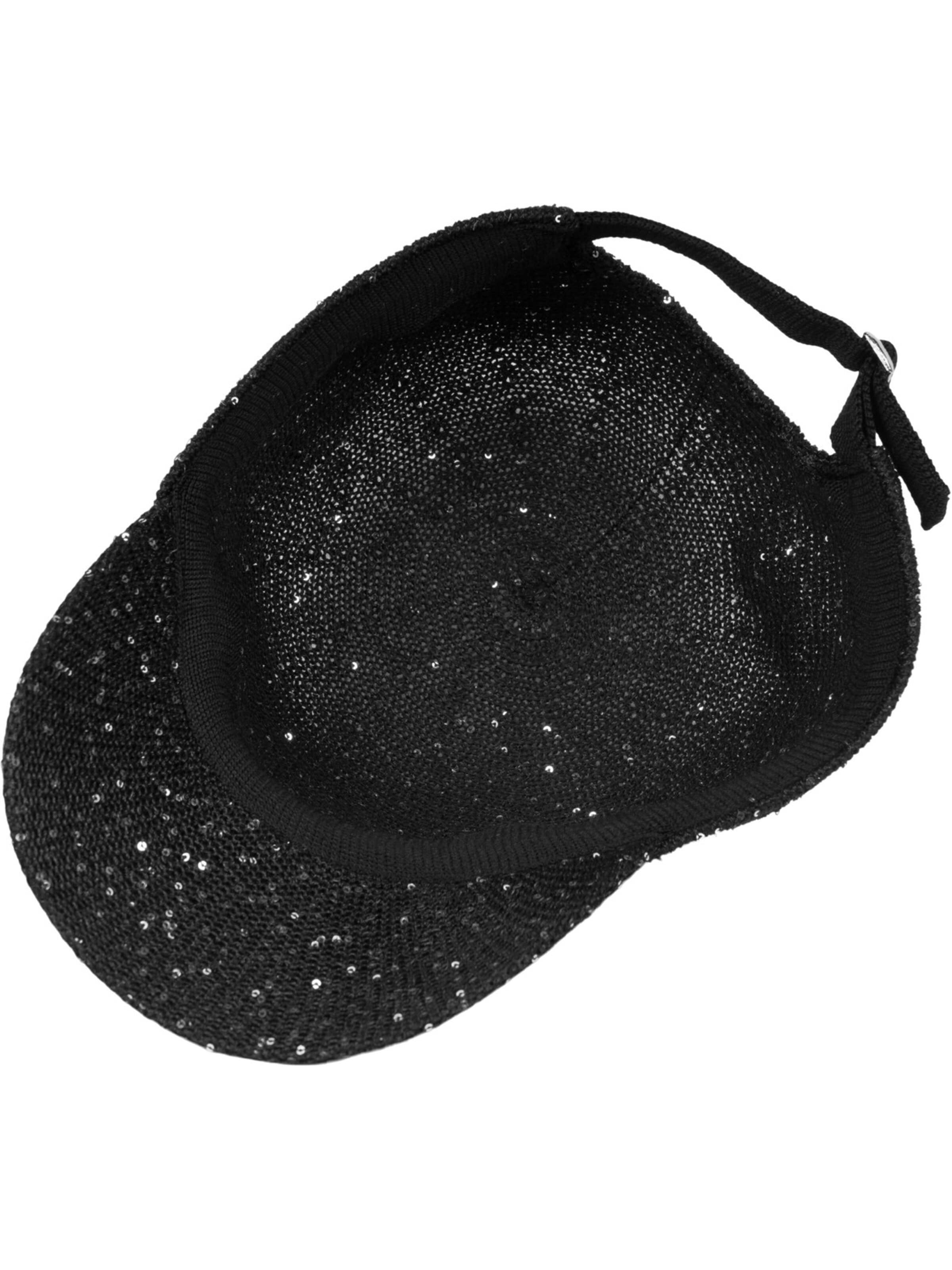 styleBREAKER Cap 'Gewebtes Baseball Cap Pailletten' in Black