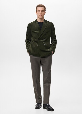 MANGO MAN Slim Fit Sakko 'Panna' in Grün