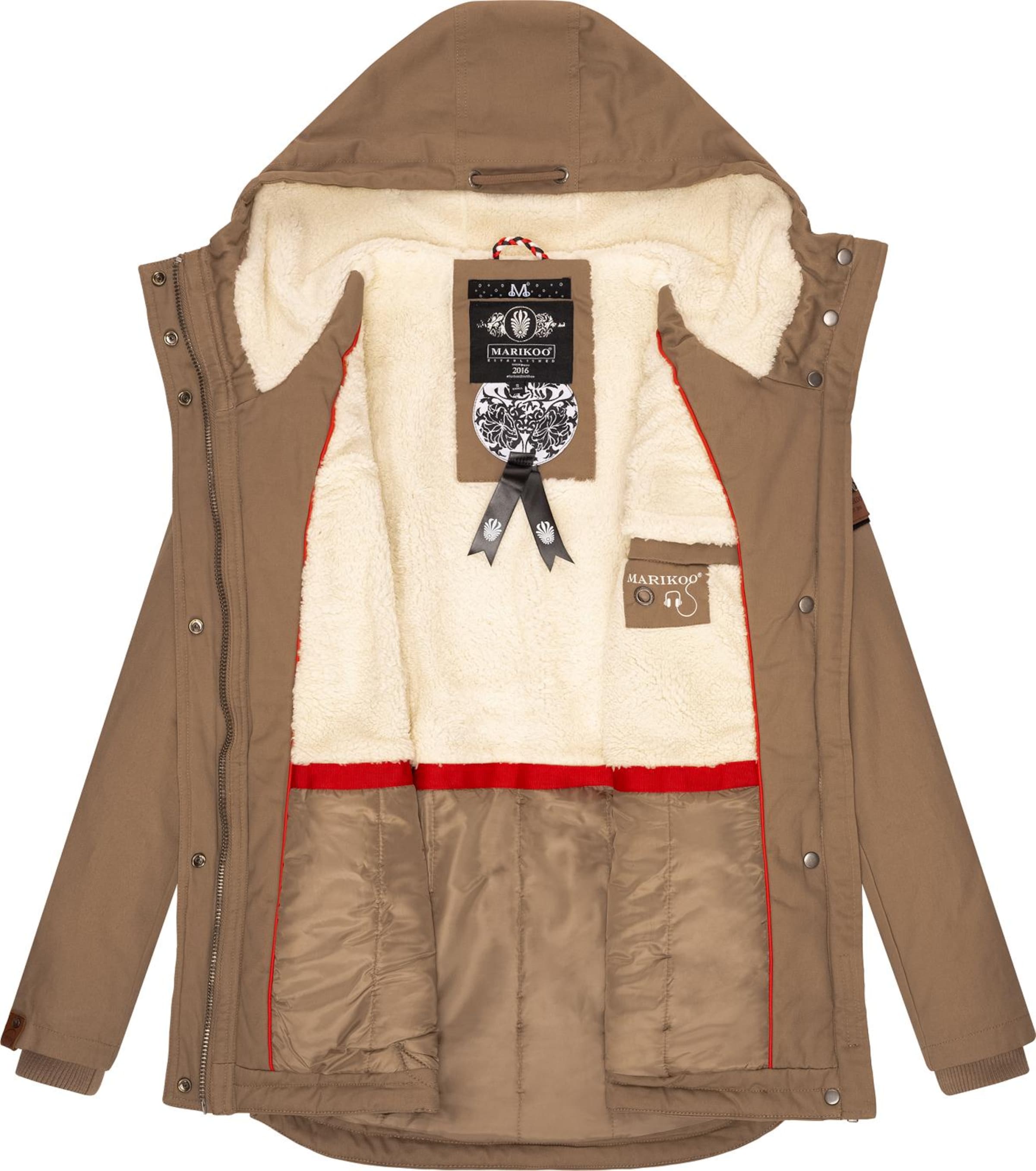 MARIKOO Winter parka 'Bikoo' in Brown