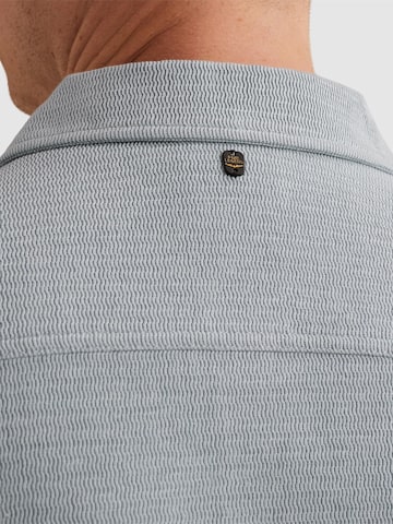 PME Legend Regular fit Overhemd 'Shirt with short sleeves in interlock jersey' in Blauw