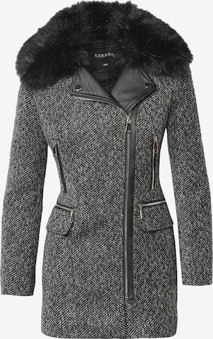 KOROSHI Between-seasons coat in Grey: front