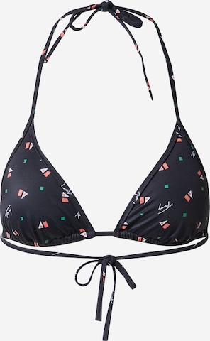 Tommy Jeans Triangle Bikini Top in Black: front