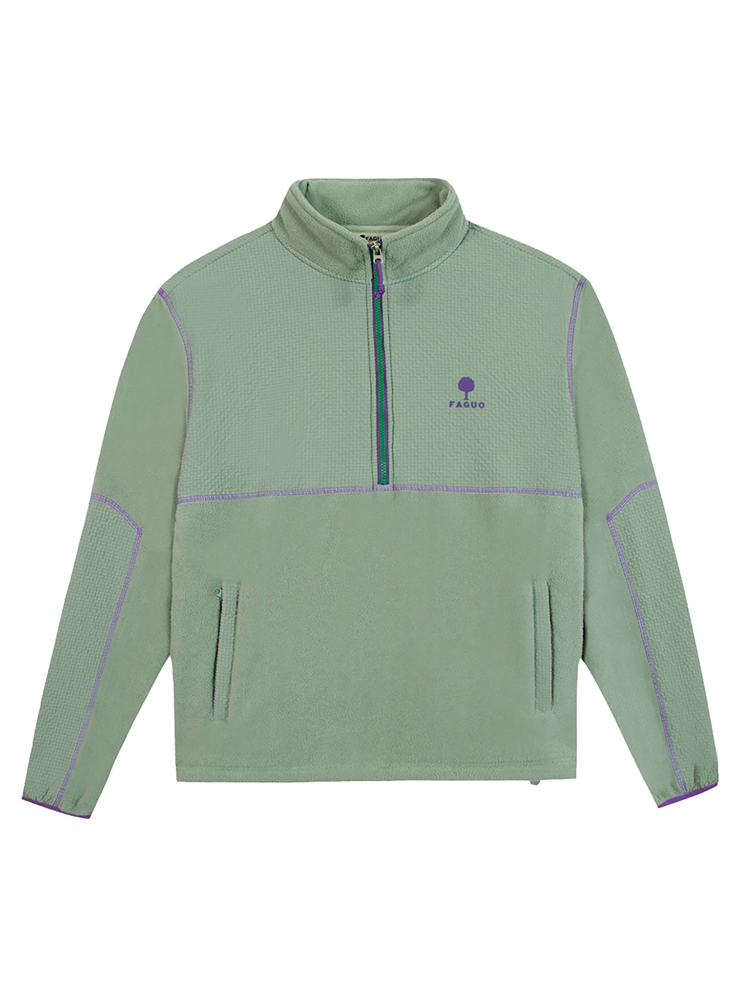 FAGUO Fleece Jacket 'Lioran' in Green: front
