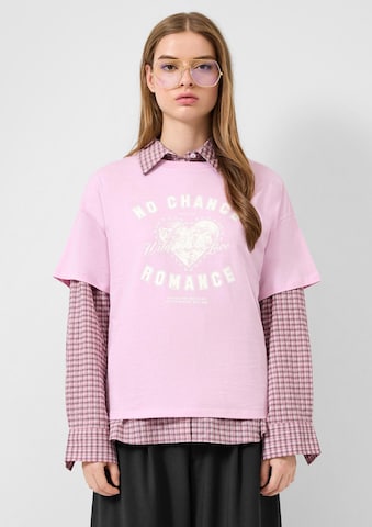 QS Majica | roza barva: sprednja stran