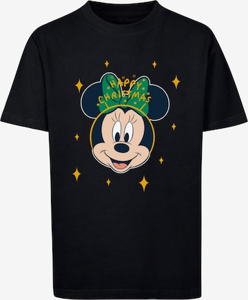 ABSOLUTE CULT Shirt 'Minnie Mouse - Happy Christmas' in Zwart: voorkant