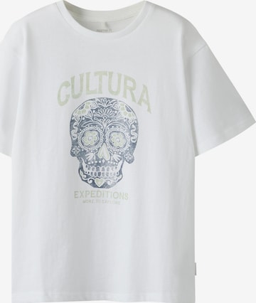 NAME IT Majica 'NKMHIPS' | bela barva: sprednja stran