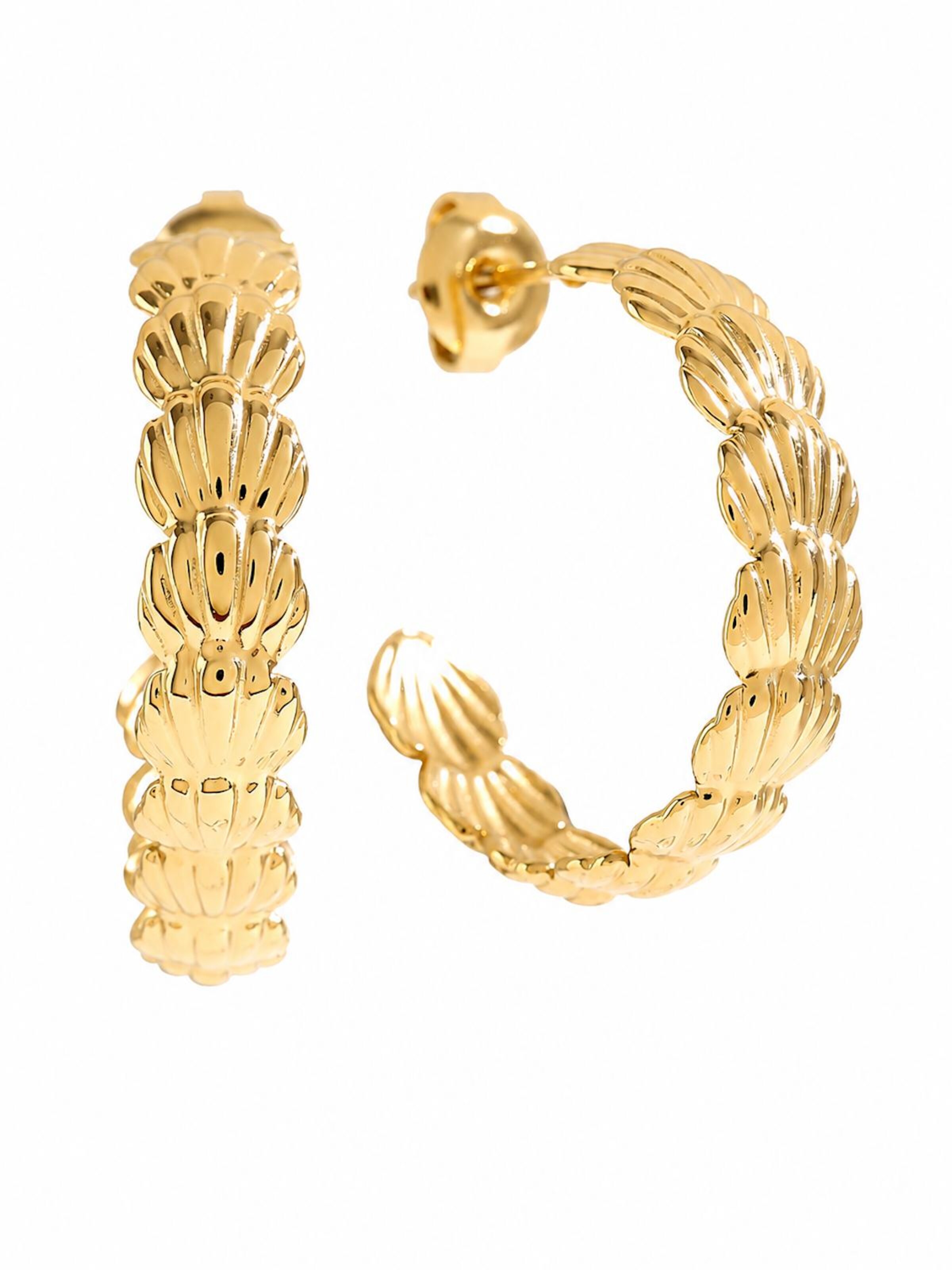 Cala Rose Oorbellen 'LONO' in One Size in de kleur Goud, Productweergave