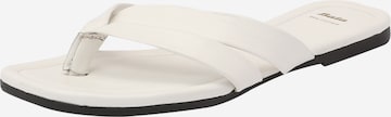 Bata T-Bar Sandals in White: front