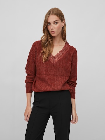VILA Sweater 'Glacy' in Red: front