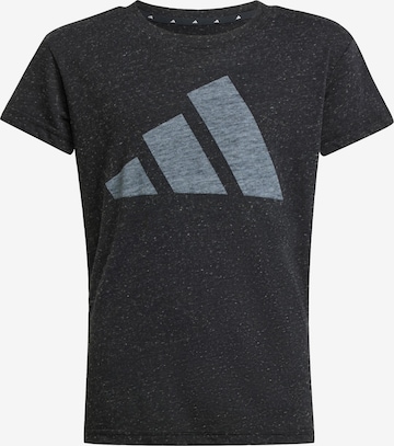 ADIDAS SPORTSWEAR - Camiseta funcional 'Essentials' en negro: frente