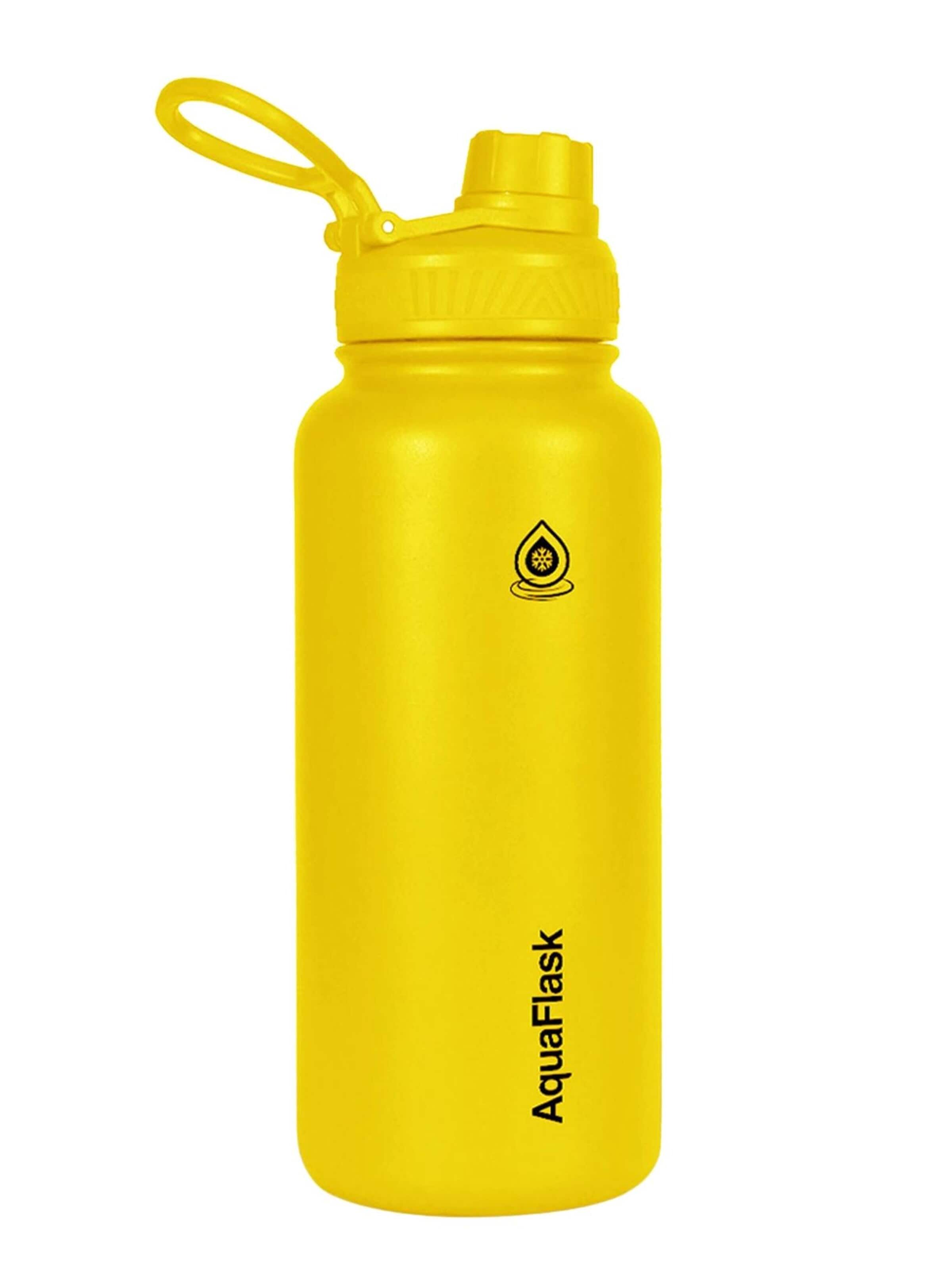 AquaFlask Láhev na vodu 'AquaFlask Termoláhev REGULAR 946 ml LEMON SLUSH' – žlutá: přední strana
