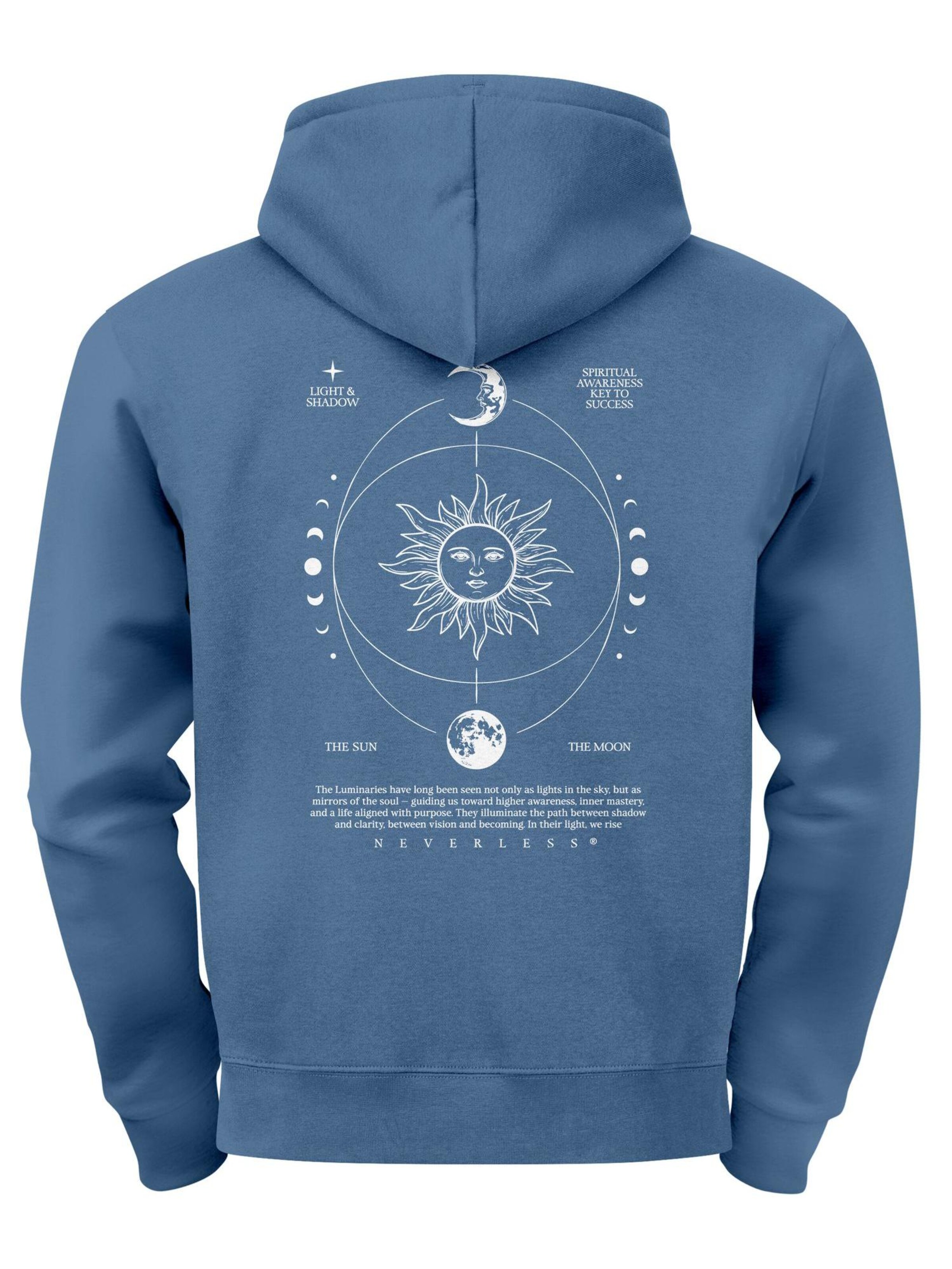 Neverless Sweatshirt 'Spiritual Awareness' in Blue
