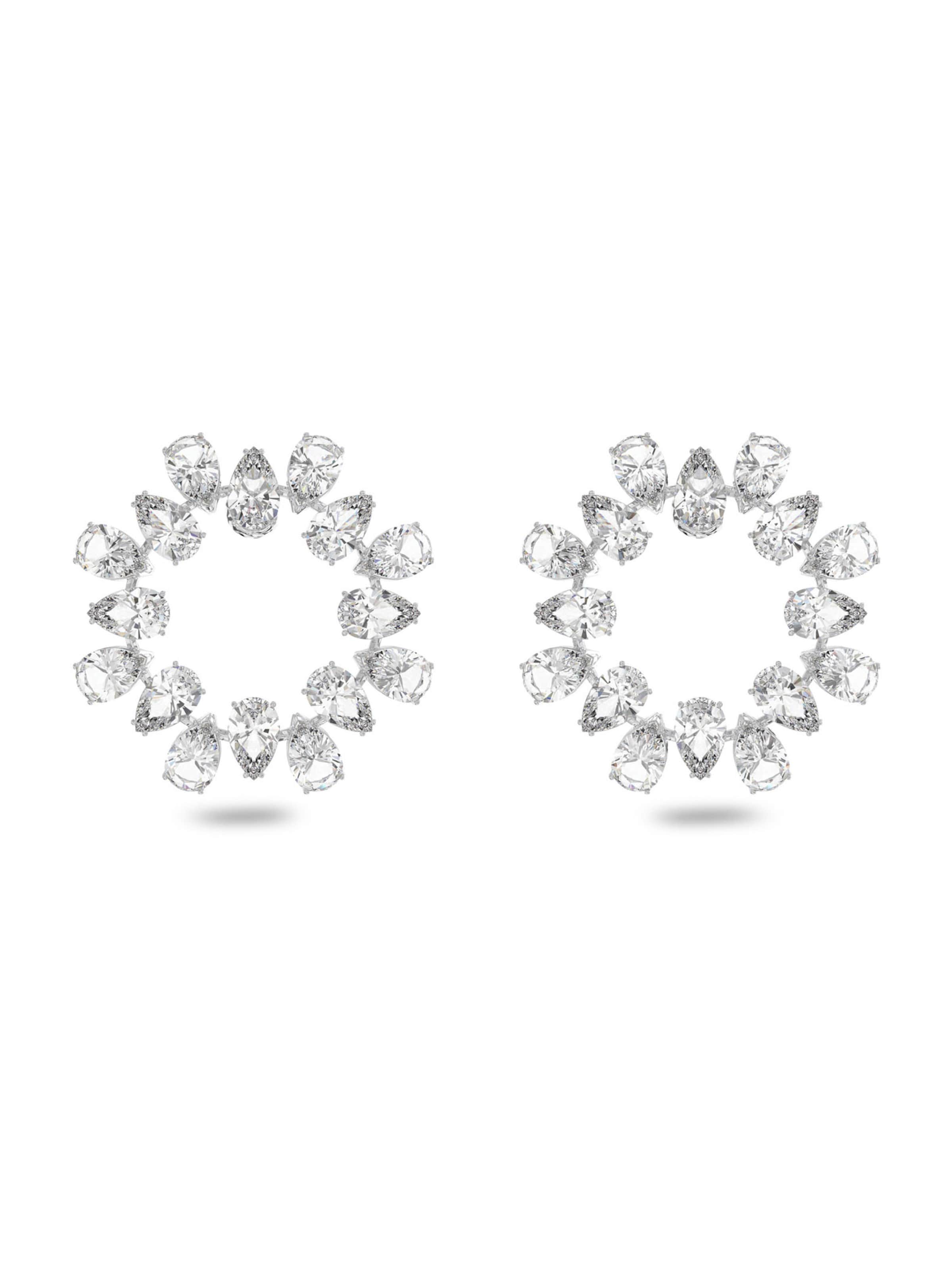 Swarovski Серьги 'Matrix' в Белый: спереди