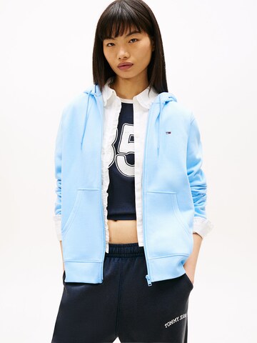 Tommy Jeans Sweat jacket in Blue: front