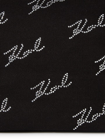 Karl Lagerfeld Shopper ' Signature Rhinestones ' in Black