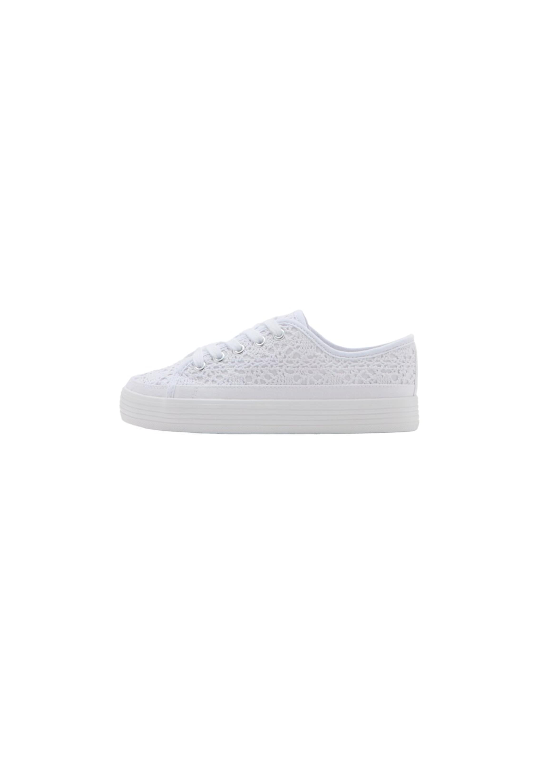 MANGO KIDS Sneakers in White: front