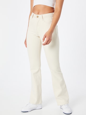 River Island Flared Jeans in Beige: front