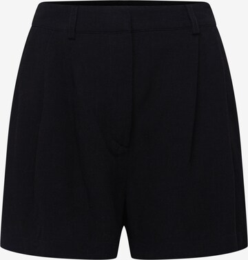 A LOT LESS Regular Pleat-front trousers 'Delia' in Black: front