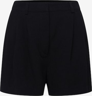 A LOT LESS - Pantalón plisado 'Delia' en negro: frente