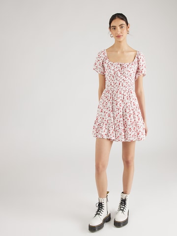 HOLLISTER Summer Dress 'CHANNELED' in White: front