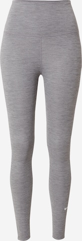 NIKE Skinny Workout Pants 'One' in Grey: front