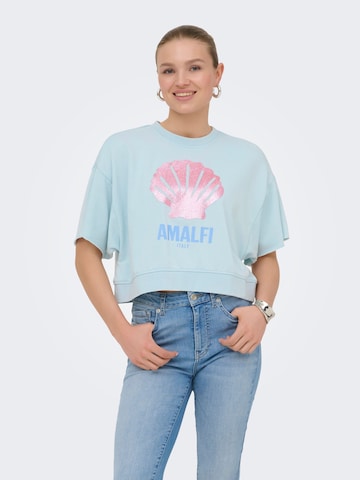 ONLY Sweatshirt 'ONLCapri' in Blauw: voorkant