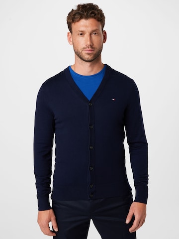 TOMMY HILFIGER Gebreid vest in Blauw: voorkant