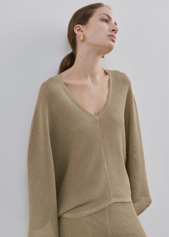 MANGO Sweater 'Sunny-a' in Gold: front