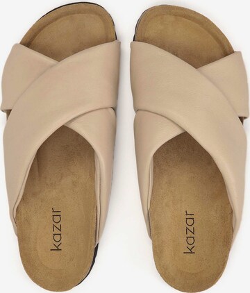 Kazar Mules in Beige: front