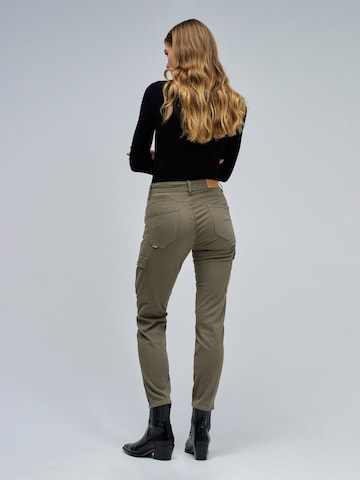 Salsa Jeans Skinny Cargojeans 'Faith' in Groen