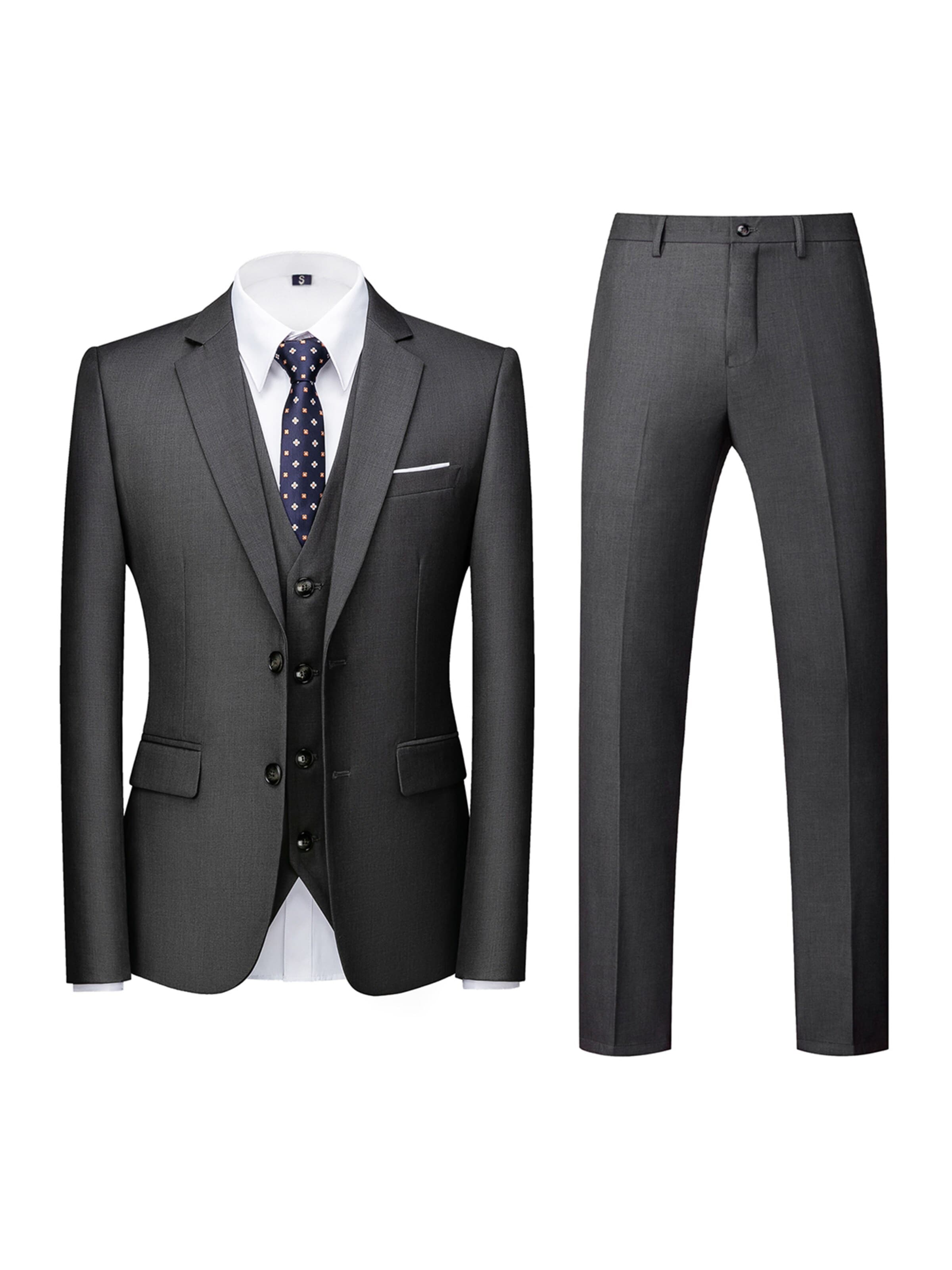 YOUTHUP Suit 'Terzett' in 44/Regular in Dark grey, Item view