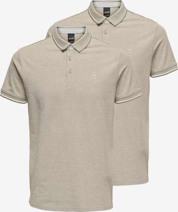 Only & Sons Shirt 'Onsefletcher' in Beige: front