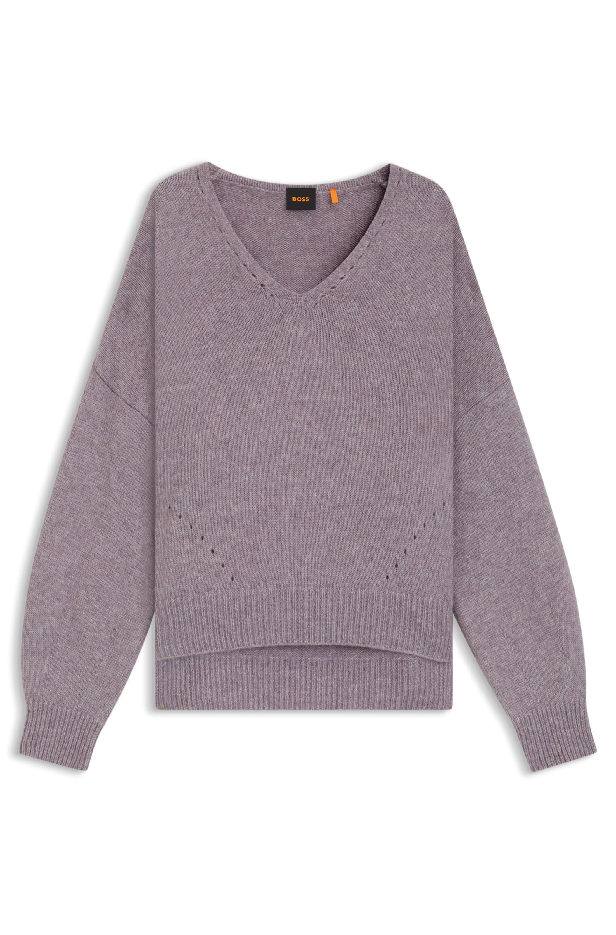 BOSS Sweater in Purple: front