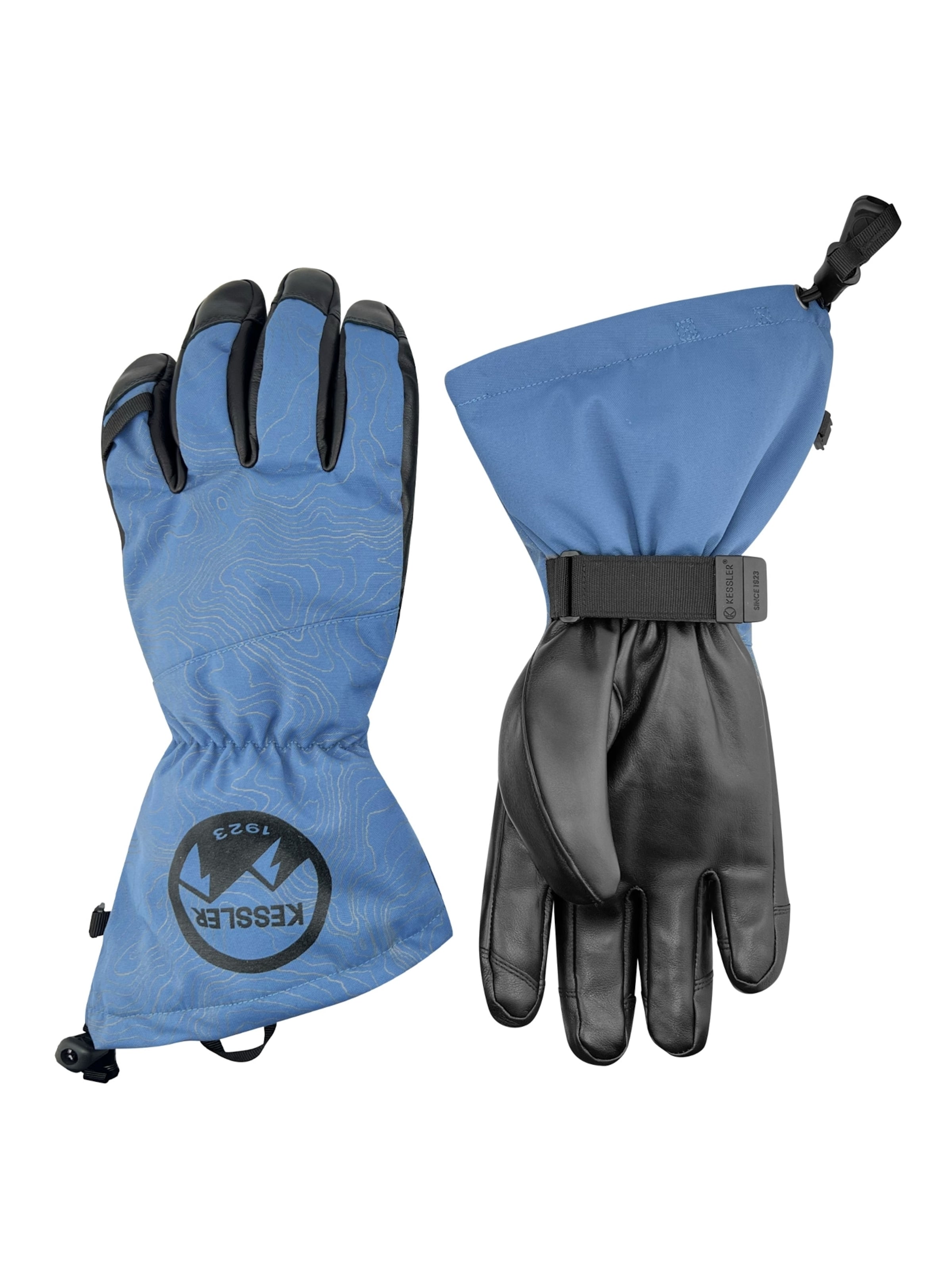KESSLER Full Finger Gloves 'WALLIS' in Blue: front