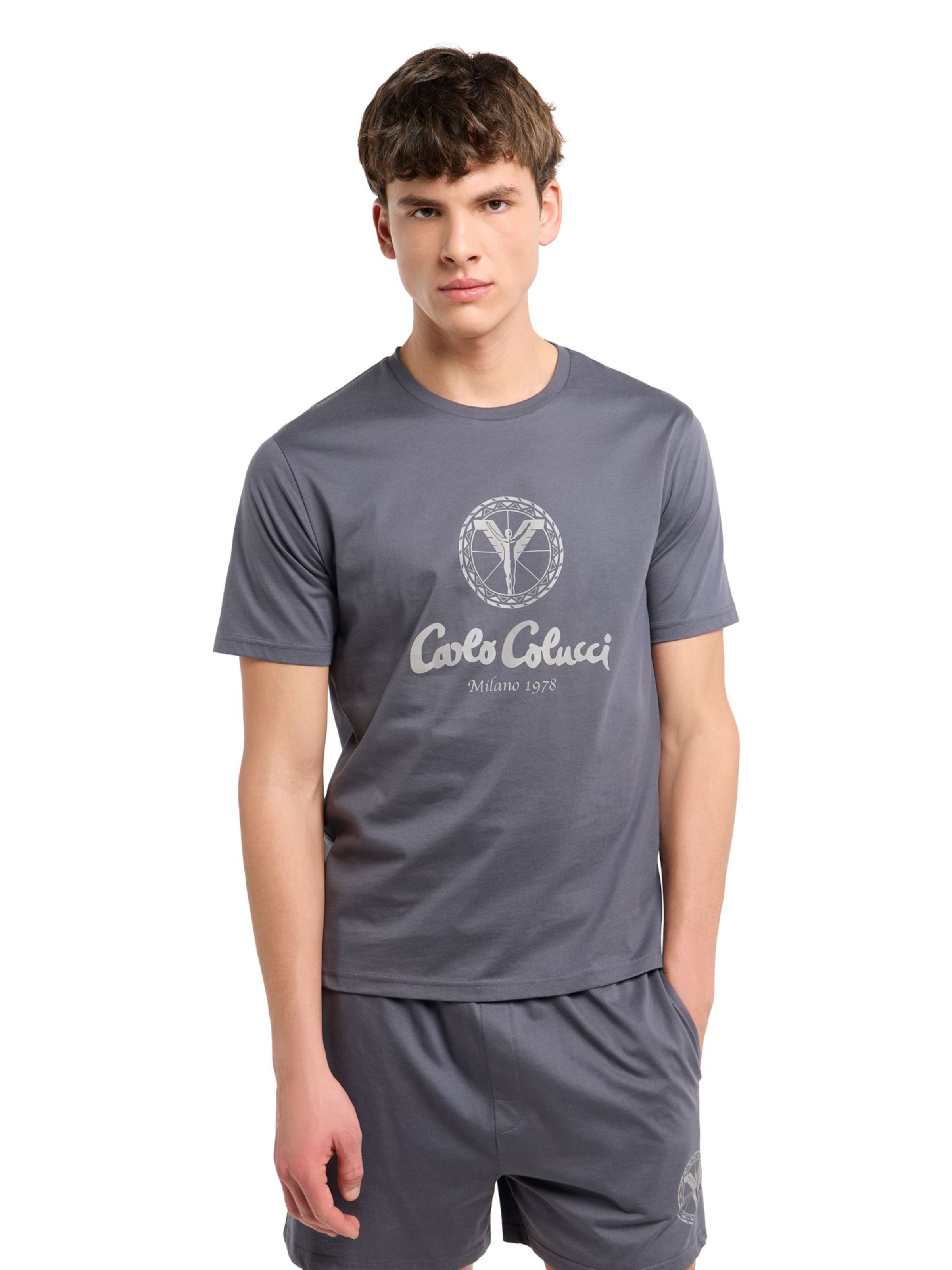 Pyjama court 'Ferremi' Carlo Colucci en gris : devant