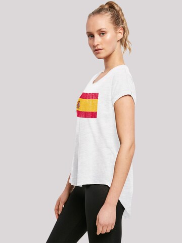 F4NT4STIC Shirt 'Spain Spanien Flagge distressed' in Wit