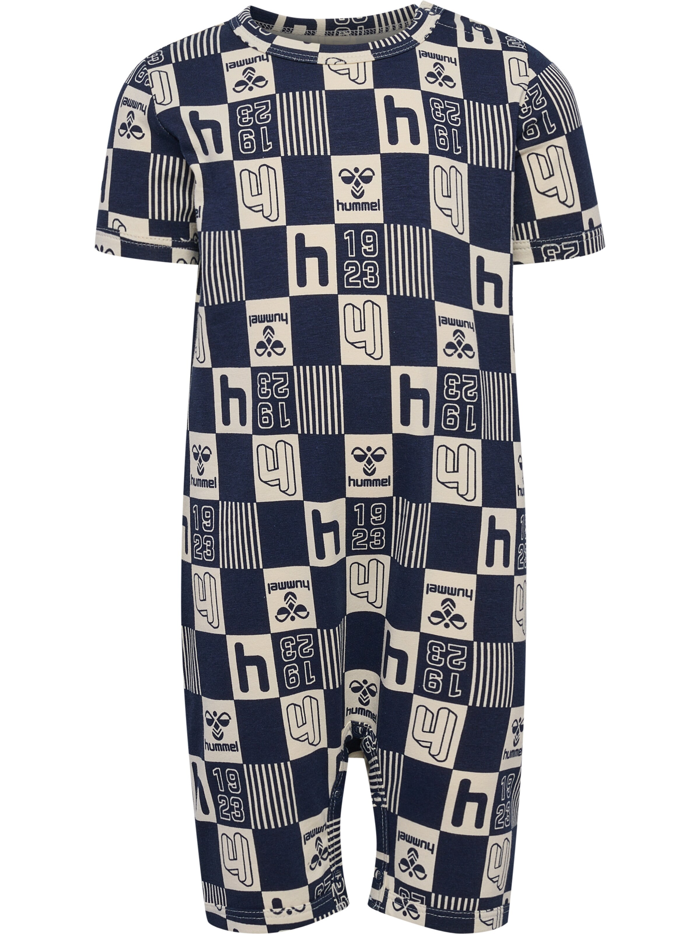 Hummel Strampler 'Janus' in Blau: Vorderseite