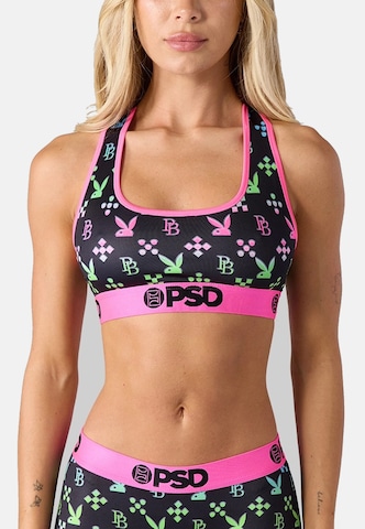 Bustino Reggiseno sportivo di PSD in nero: frontale