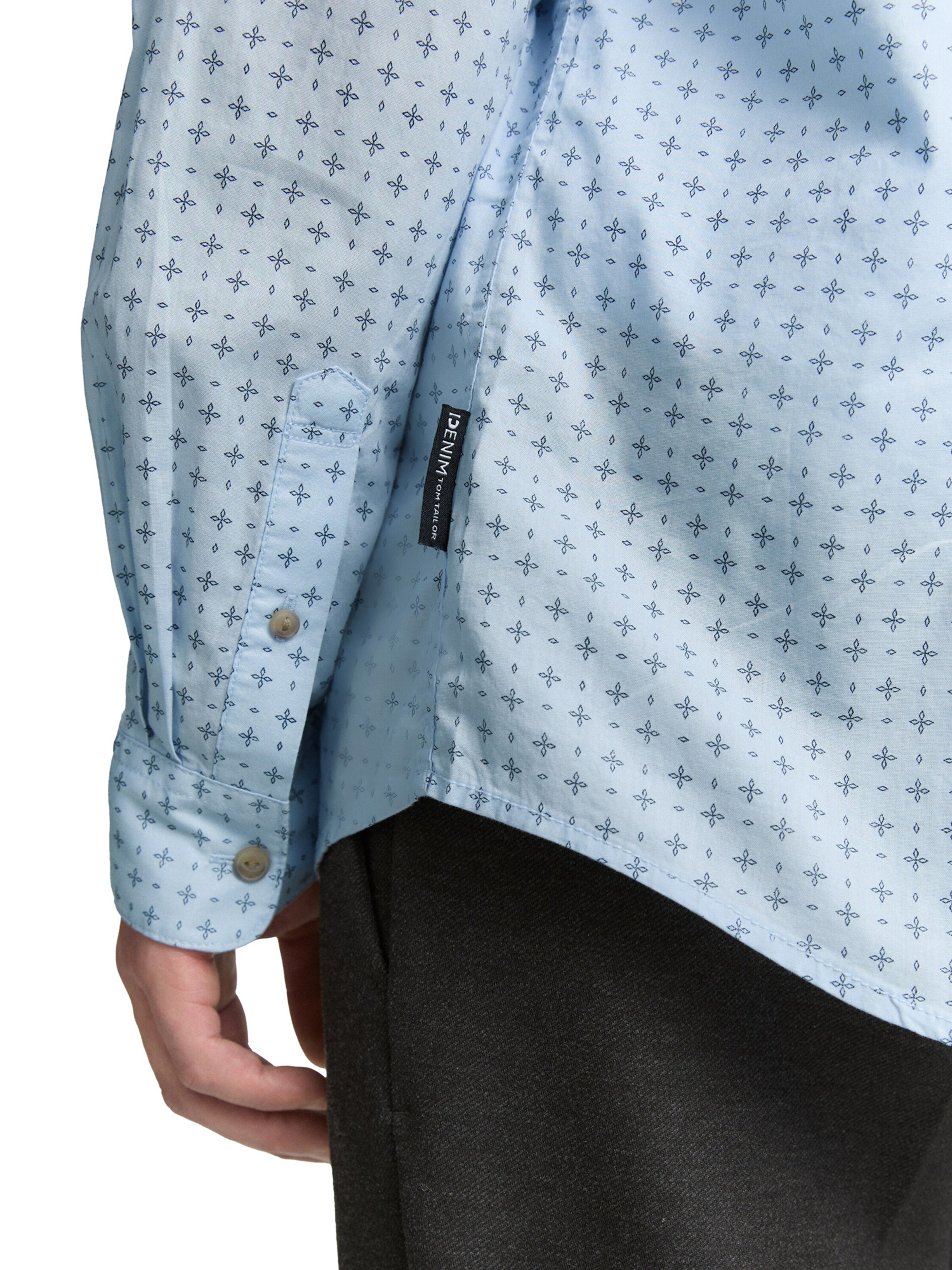 TOM TAILOR DENIM Slim fit Button Up Shirt in Blue