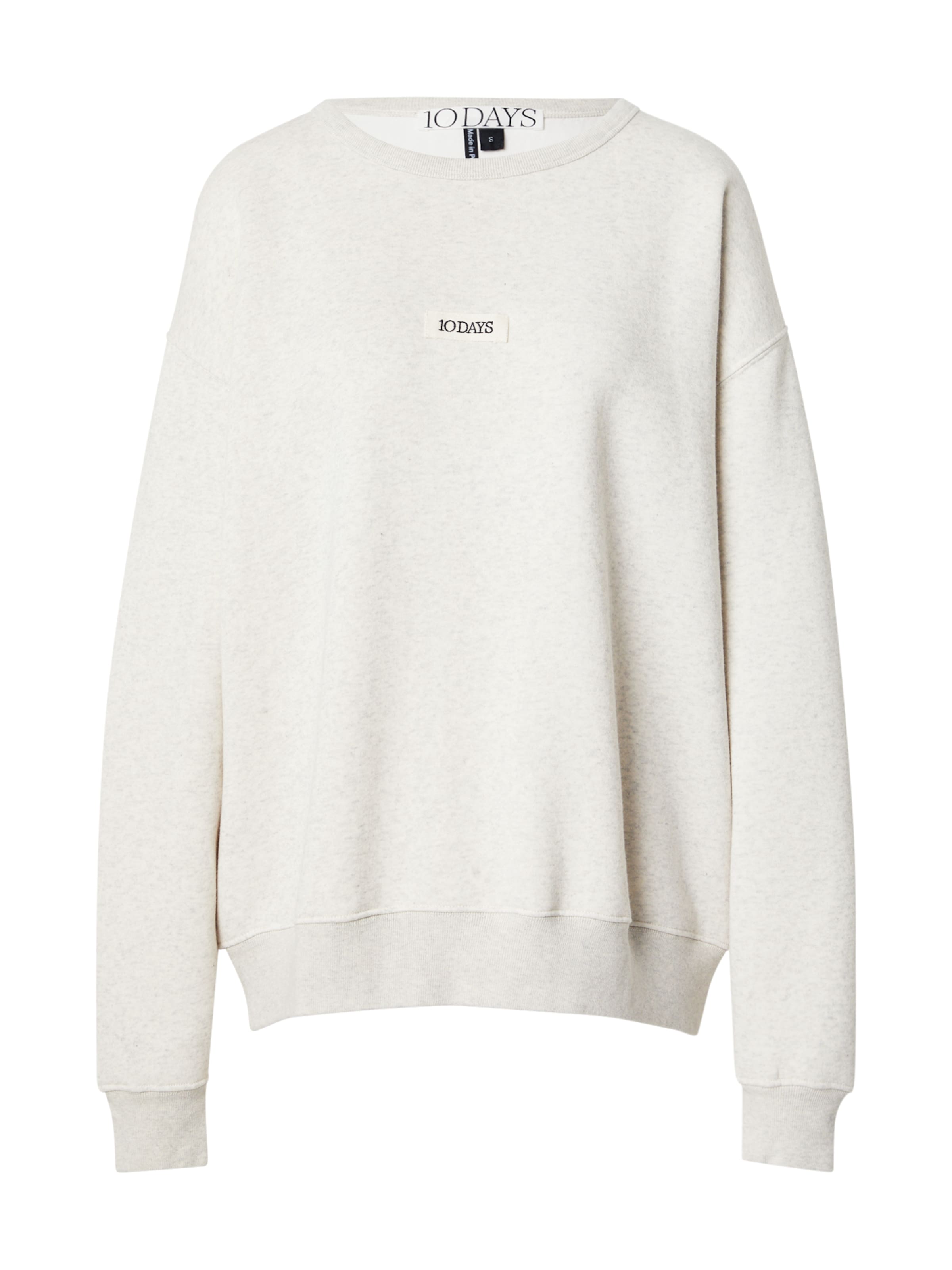 10Days Sweat-shirt 'The Clean Statement' en gris clair / noir, Vue avec produit