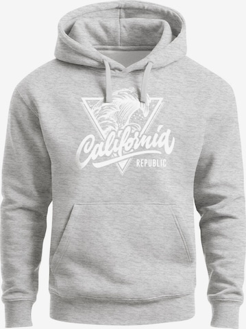 Neverless Sweatshirt 'California Wave' in Grau: Vorderseite