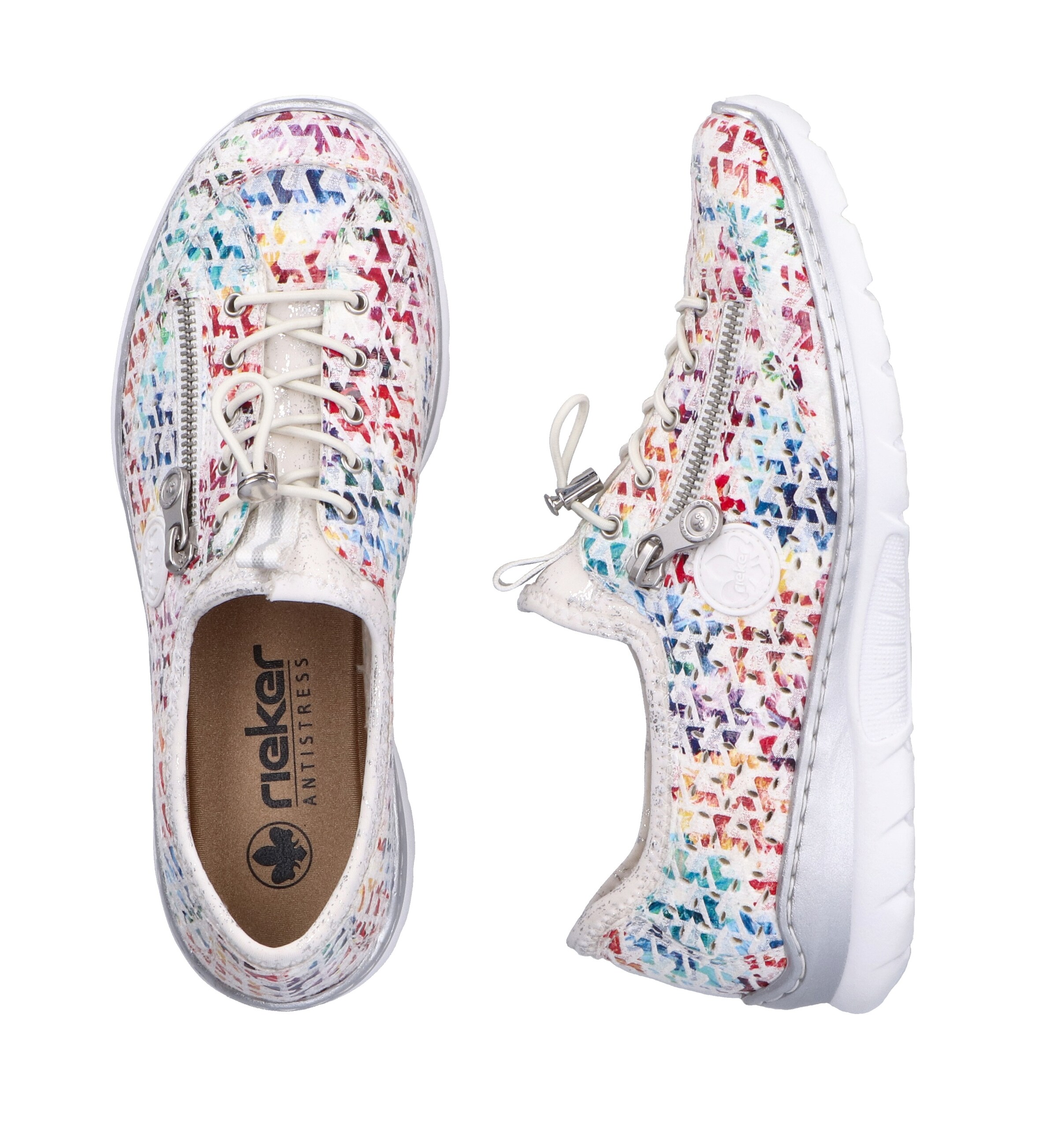 Baskets basses Rieker en blanc